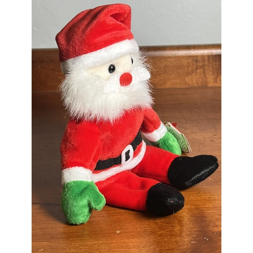 Vintage Mint Condition TY Beanie Baby - Santa 1998 Christmas Soft Plush With Tag